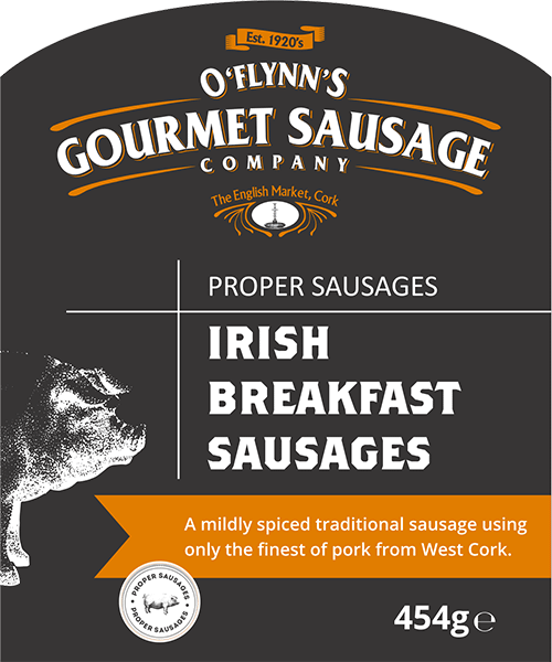 Irish Breakfast Sausage Packaging Label