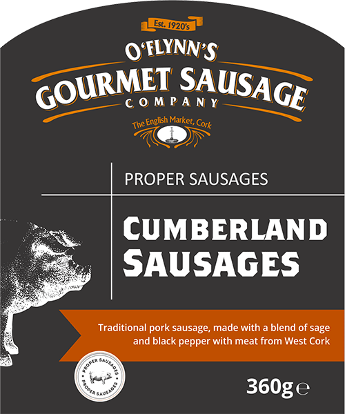 Cumberland Sausages Packaging Label